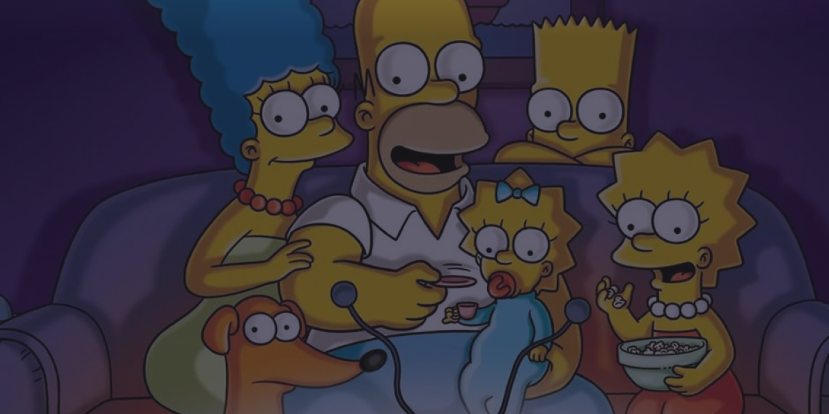 los simpson mirando tv